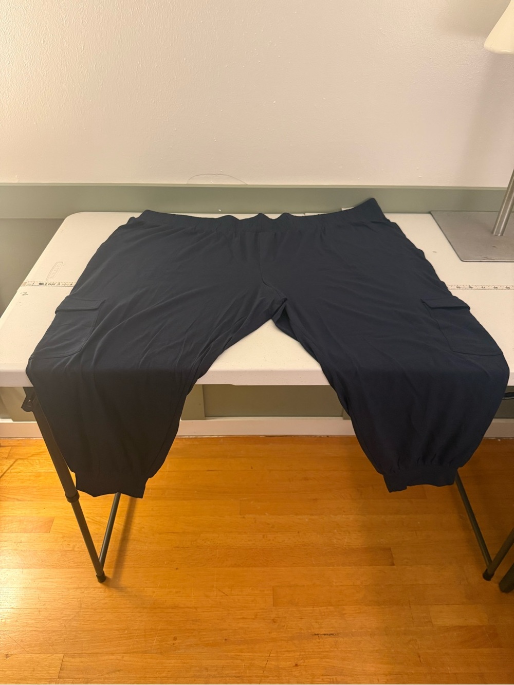 NWOT AnyBody Dark Navy Relaxed Cargo Jogger Pants